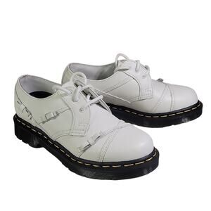 Dr. Martens 1461 Bow Lace Up Oxford White Leather Shoes Womens Size 5 NEW